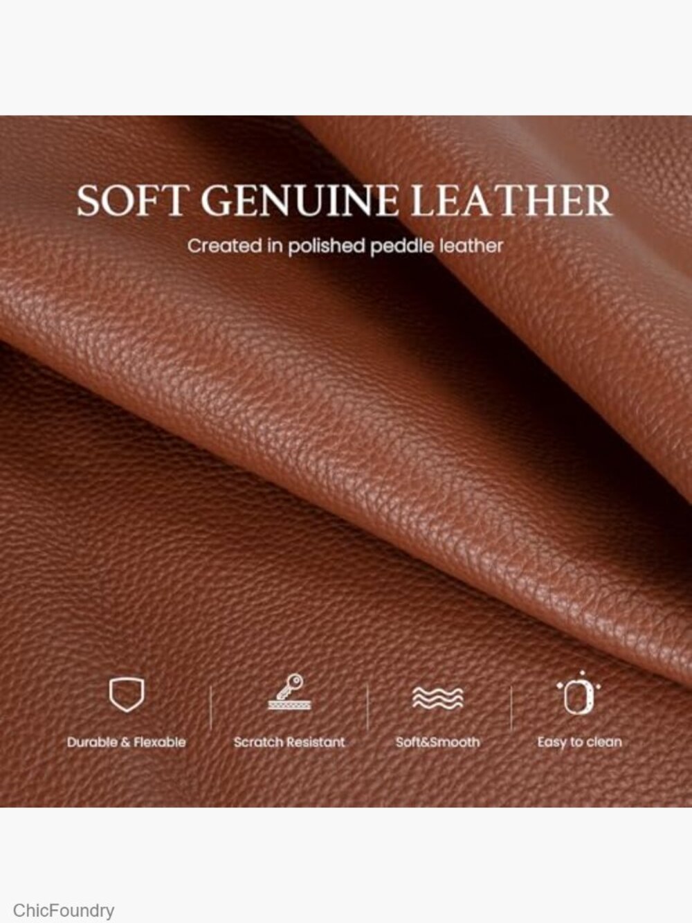 Genuine Leather Satchel Purse, Triple Pocket Medium Top-Handle Crossbody - Picture 3 of 7